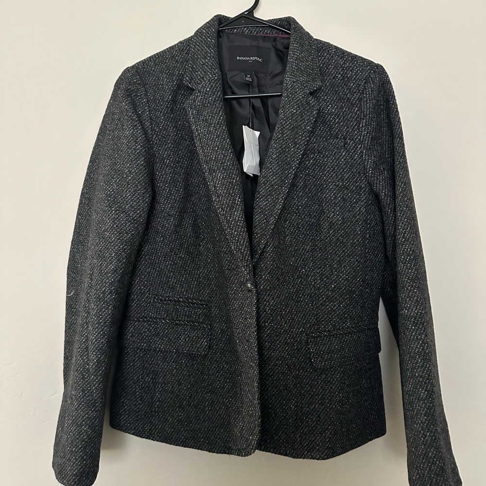 Banana Republic Twill Wool Blend Blazer
